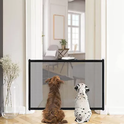 £7.29 • Buy Portable Magic Mesh Pet Dog Cat Gate Door Barrier Safe Net Guard Install Fence A