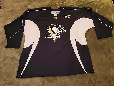 $50 • Buy Pittsburgh Penguins Reebok CCM Black Practice Jersey XL