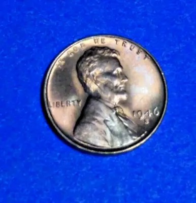 1946-S LINCOLN WHEAT (1c) CENT RED W/MINT LUSTER BU UNCIRCULATED  U-GRADE  #7 • $4.59