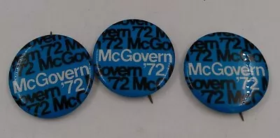 McGOVERN '72 PRESIDENTAL CAMPAIGN Pin Button Original Straight Pin Pinback 3qt • $20