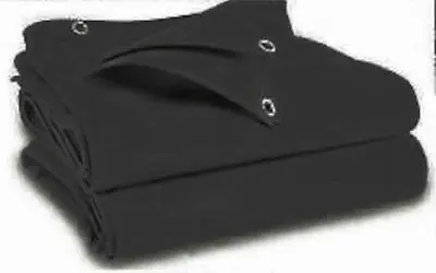 Black Red Canvas Heavy Duty Cotton Tarpaulin Cover Boat Log Store Roofing Sheets • £19