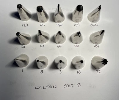 £10 • Buy Cake Decoration Icing Piping Nozzles (Set B)  Wilton X 15 Job Lot