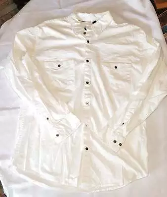 JF J. FERRAR Size XL Men's White Dress Shirt Modern Fit • $14.99