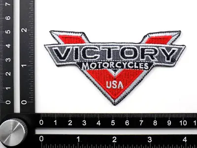 VICTORY EMBROIDERED PATCH IRON/SEW ON ~3-7/8  X 2  MOTORCYCLES CROSS COUNTRY V2 • $6.99