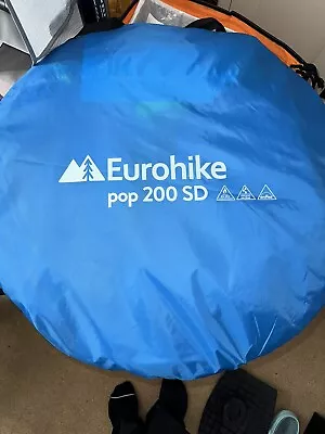 Eurohike Pop 200 SD 2 Man Pop-Up Tent Camping Fishing Festival Blue • £25