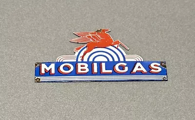 Vintage Mobil Gargoyle Pegasus Porcelain Sign Car Gas Truck Oil • $79.99