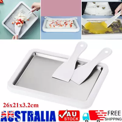 $28.99 • Buy Ice Cream Maker Yogurt Frozen Pan Mini Fried Yogurts Machine Roll StainlessSteel