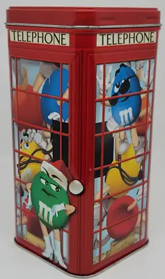 M&M Telephone Booth Tin Limited Edition Cannister 2002! • $12.99