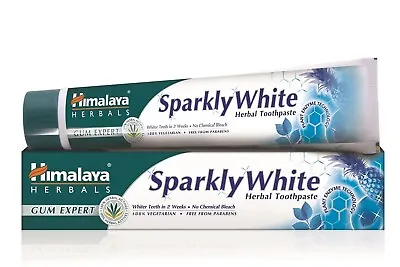 Himalaya Toothpaste| All Natural Herbal | Sparkly White Herbal 75ml • £5.45
