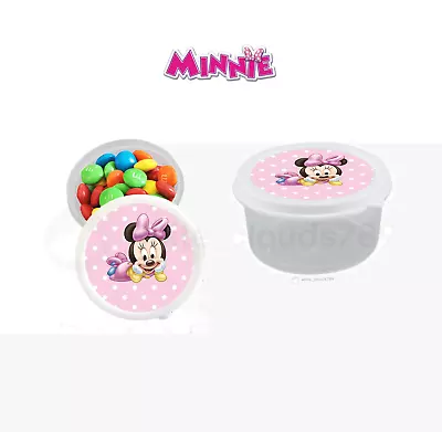 10 Minnie Baby Birthday Shower Party Favor Mickey Candy Container 2.3oz Fillable • $10.25