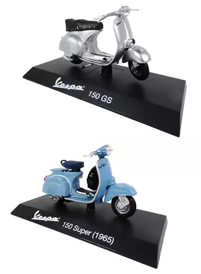 Set Of 2 Scooters Vespa 150 - 1:18 (10cm) Maisto Diecast Motorcycle Bike VES11 • £29.88