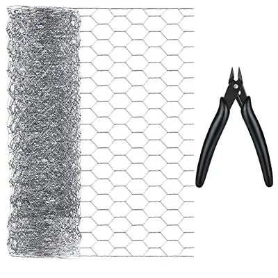 Chicken Wire Mesh Roll 400mm X 10m Lightweight Galvanized Hexagonal Wire • £19.17