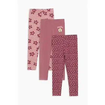Studio Girls Wow Buy Pack Of 3 Leggings Activewear Training Sports Bottoms Pink • £9.99