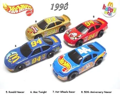 1998 Hot Wheels Mcdonalds Happy Meal Toys - U - Pick • $3.99