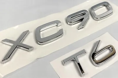 Chrome Xc90 + T6 Fit Volvo Xc90 Rear Trunk Nameplate Emblem Badge Letters Number • $39.99