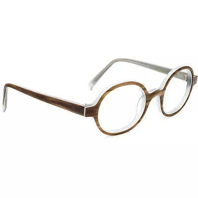 Bevel Eyeglasses 3702 Clouseau HBM Woody Brown/Gray Round Japan 45[]20 140 • $279.99