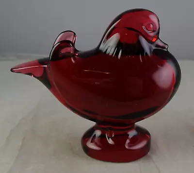 Red Baccarat Mandarin Duck Figurine Sculpture • £144.72