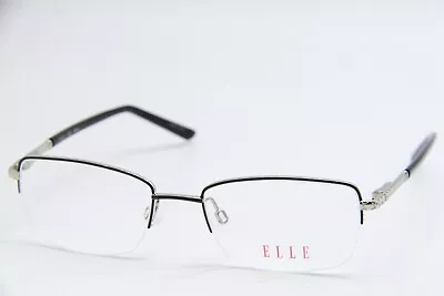 New Elle El 13487 Bk Black Silver Authentic Eyeglasses 51-18 • $42.72