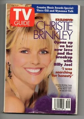 TV Guide Magazine October 1 1994 Christie Brinkley Vince Gill Wynonna Judd • $10