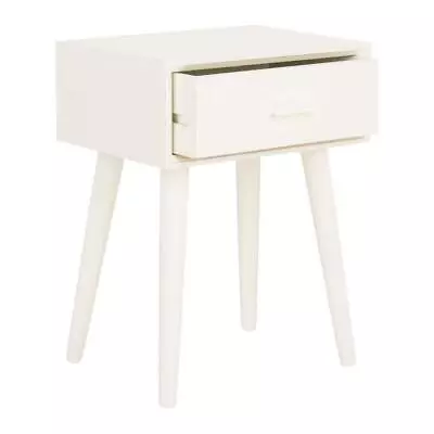 Rustic White Storage Side Table NEW • $116.31