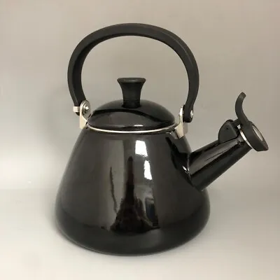Le Creuset Black Satin Whistling Stove Top Kettle 1.6l Homeware French -CP • £27