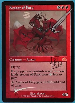 Avatar Of Fury FOIL Prophecy NM ARTIST ALTERED SIGNED MAGIC CARD 409621 ABUGames • $56.49