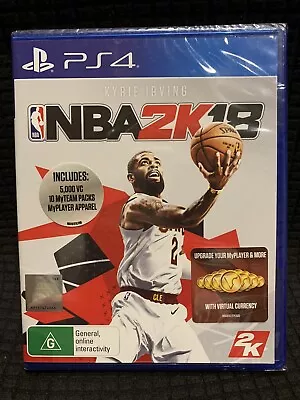 *** NBA 2K18 PS4 BRAND NEW STILL SEALED Kyrie Irving LEBRON KOBE Spalding *** • $19.95