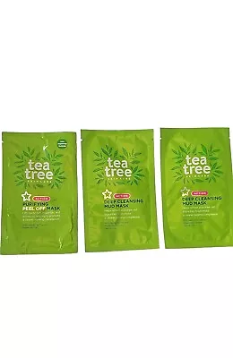 Pack Of 3 Superdrug Tea Tree Peel Off And Mud Masks • £4.99