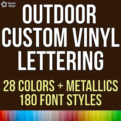 Custom Outdoor Vinyl Lettering Numbers Decal Car Truck Boat Window Glass Sticker • $7.99