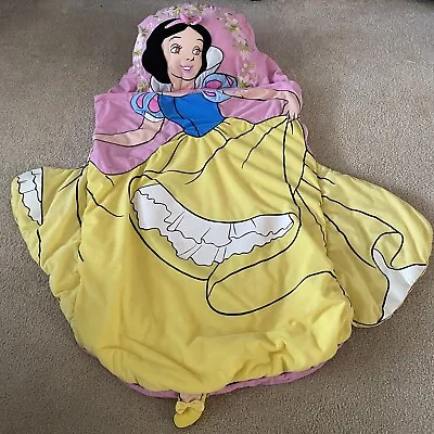 Vintage Disney Snow White Sleeping Bag Flowers Built In Head Pillow 3D Rare • $22