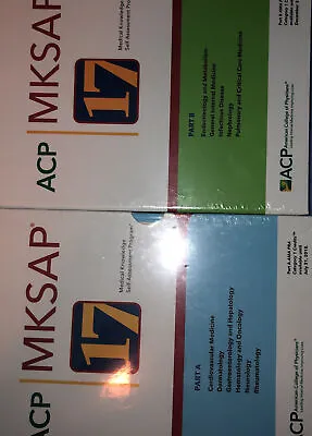 ACP MKSAP 17 FULL SET Part A & Part B. BRAND NEW • $120