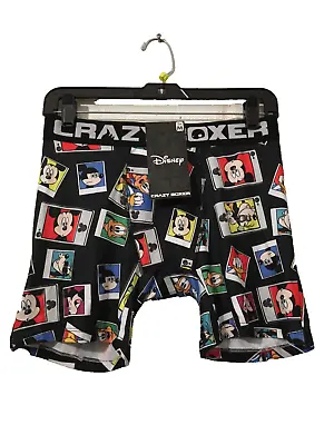 Disney MICKEY MOUSE & FRIENDS Crazy Boxer Briefs Underwear Men's Size M 32-34   • $11.99