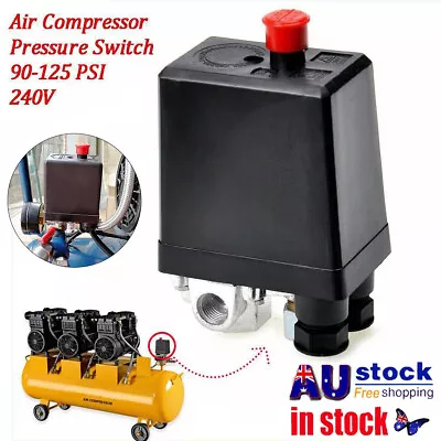 Air Compressor Pressure Switch Control Valve Replacement Parts 90-125 PSI 240V • $20.68