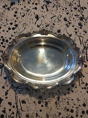 EPCA Bristol Silverplate By Poole B-134 Oval Serving Dish Casserole Silver • $12.95