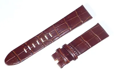 22mm BROWN Crocodile-Style Genuine Leather Band Strap For MONTBLANC Timewalker • $29.90