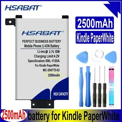 HSABAT MC-354775-03 2500mAh Battery For Amazon Kindle PaperWhite S2011-003-S 58 • $21.57