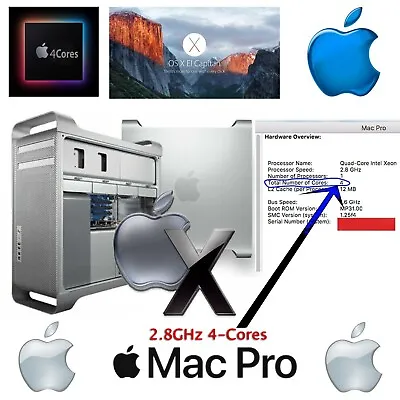 Apple Mac Pro 2.8Ghz Quad-Cores SSD + FinalCut/Microsoft Word/Adobe And More • $599.99