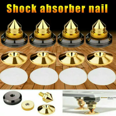 4 Sets Speaker Spike Isolation Feet Cone Pad CD Spikes Turntable Amp HiFi Kit • $29.67