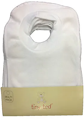 £6.49 • Buy Baby Bibs  Pack Of 7  Tiny Ted White Terry Pop Over Bnwt