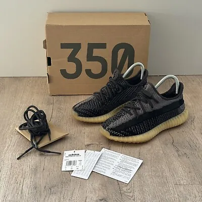 Adidas YEEZY 350 Boost V2 Carbon UK 4.5 Great Condition Grey Black US 5 EUR 37.5 • £89.99