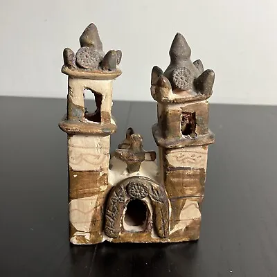 Vintage Handmade Folk Art Mexican Spanish Church Mission Pottery Figurine READ • $39