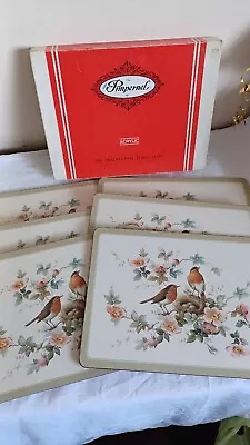 6 X PIMPERNEL Dinner Place Mats /Table Mats Robins Nest Design Vintage 12x9inch • £11.50