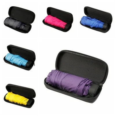 $22.43 • Buy Mini Small Sun Rain Umbrella Pocket Compact Waterproof Folding With Case Travel
