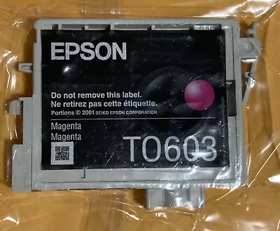 EPSON T0603 Magenta Ink Cartridge~NEW/Sealed Open Box Retail Box Unavailable • $5