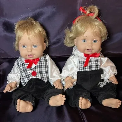 Twin Pack Vintage BABY SO BEAUTIFUL Boy & Girl Doll 1995 JS & A Realistic Doll • $39.99