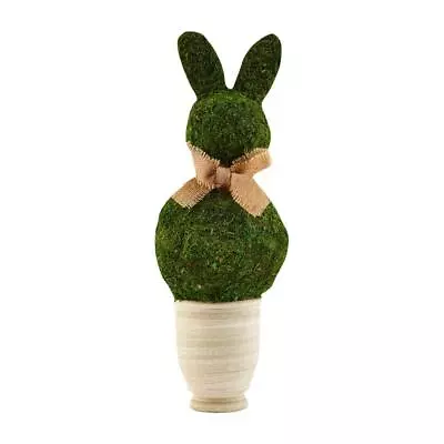 Mud Pie Home Large  Easter Bunny  Shaped Faux Topiary Centerpiece Plant • $37.99