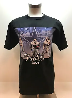 Cowboys Triplets T Shirt Limited Edition Troy Aikman Emmitt Smith Michael Irvin • $26