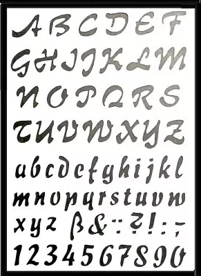 Stencil Large Layering Stencil 26cm X 18cm ~alphabet Code B1 • $7.50