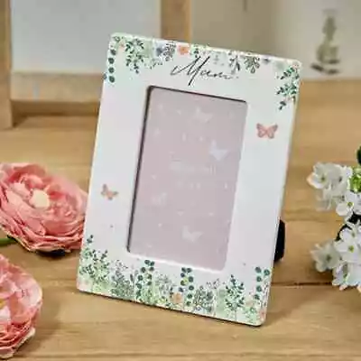 Welsh Mam -Mum Ceramic Photo Frame Floral Flowers Mother's Day • £6.99