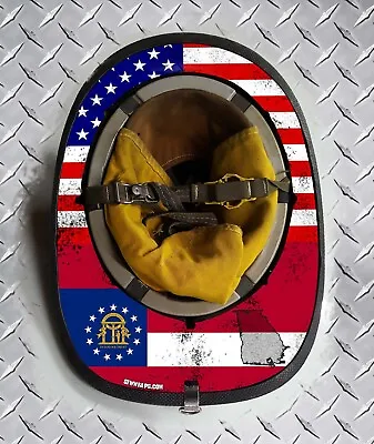 Georgia State Flag Fire Helmet Wrap Sticker Decal Brim Trim • $39.99